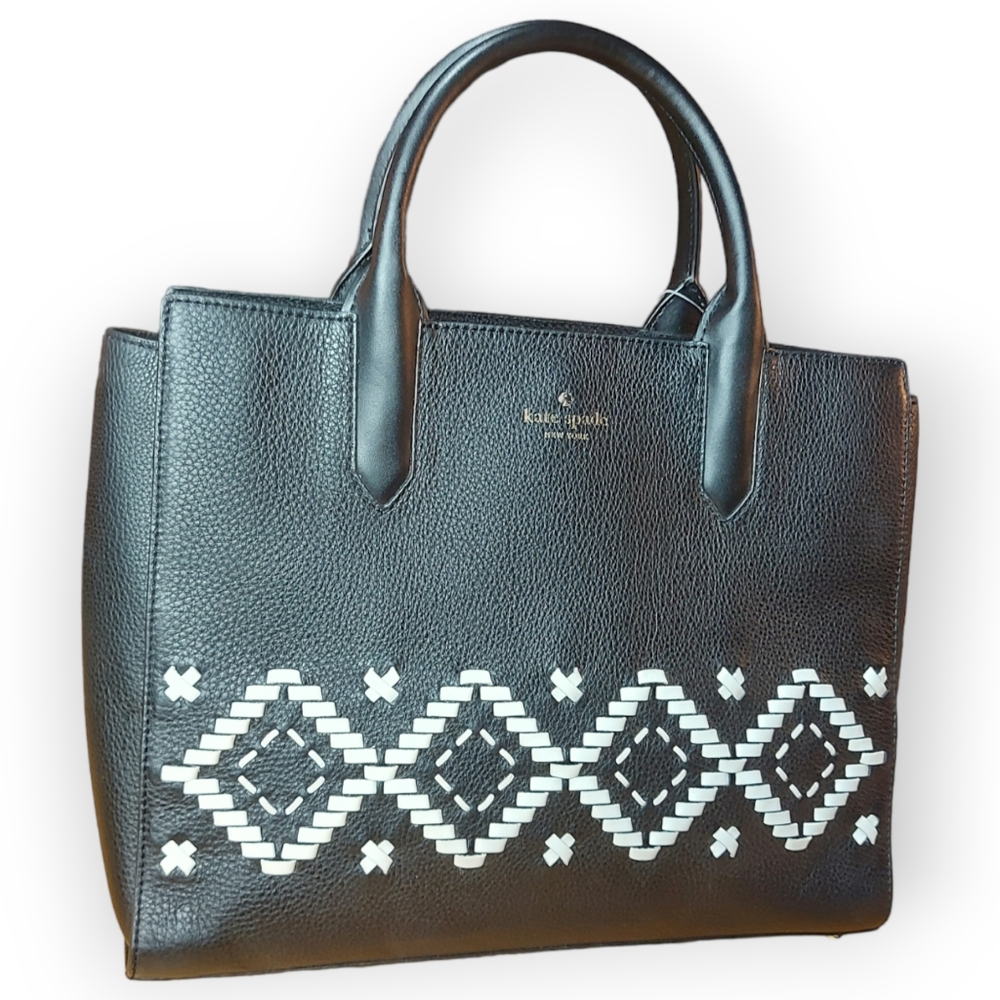 Kate Spade Flynn street large Black and White Tote Bag